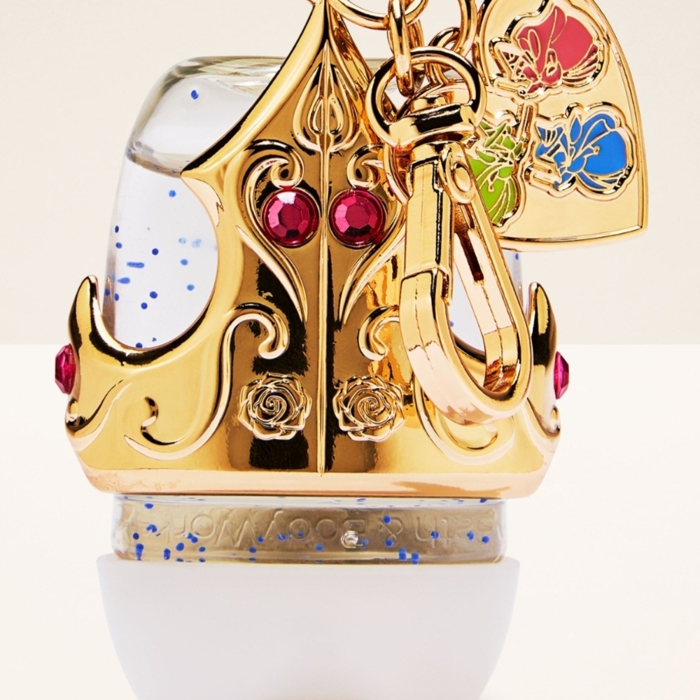 Bath & Body Works Gold and Blue Hand Sanitizer Holder